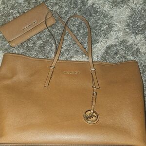 Michael Kors Tan Leather Tote Bag